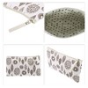 Unique Bargains Women's Leaves Large Cosmetic Bag White Brown 1 Pc - 3 of 3