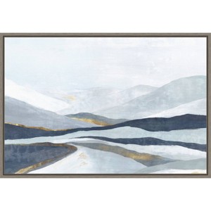 23" x 16" Far Away Land I by Eva Watts Framed Canvas Wall Art - Amanti Art: Modern Style, Lithograph, Sawtooth Back Mount - 1 of 4