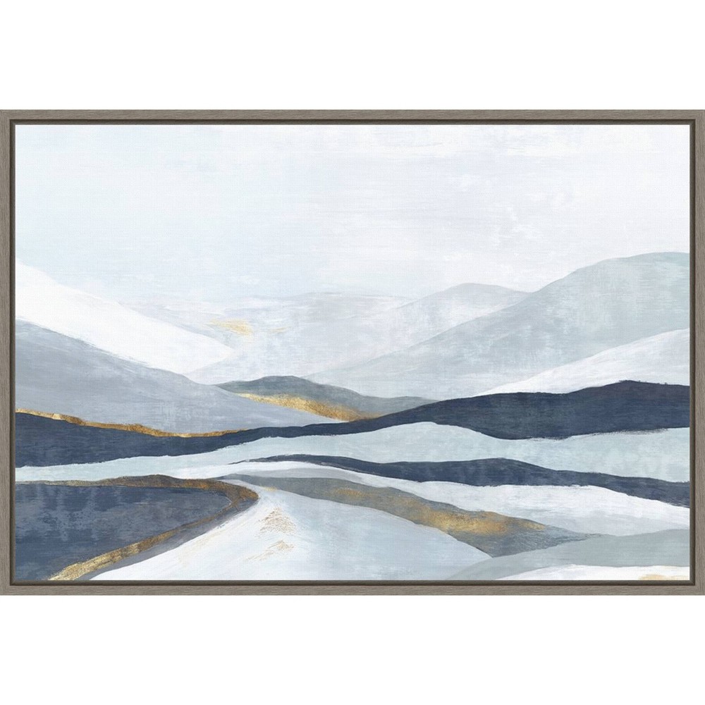 Photos - Other Decoration 23" x 16" Far Away Land I by Eva Watts Framed Canvas Wall Art - Amanti Art: Modern Style, Lithograph, Sawtooth Back Mount