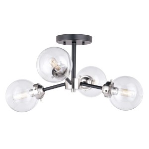 Vaxcel Orbit 4 - Light Flush Mount in  Satin Nickel - 1 of 4