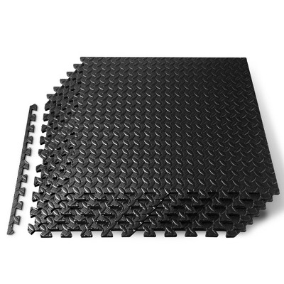 Squatz 50 - Pc Foam Interlocking Exercise Mat - Black & Blue