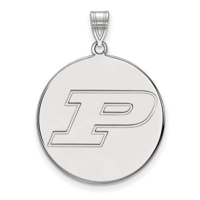 Black Bow Jewelry 14k White Gold Purdue Boilermakers NCAA Extra Large Pendant
