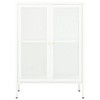 vidaXL Sideboard White 29.5 in.x13.8 in.x41.3 in. Steel and Glass - 3 of 4