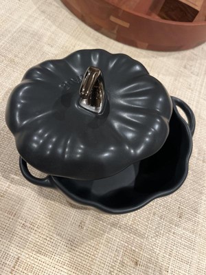 Staub Ceramic 24-oz Pumpkin Cocotte - Matte Black 