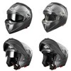 AHR Modular Full Face Motorcycle Helmet Flip up Dual Visor Motocross DOT S/M/L/XL/XXL - 3 of 4