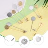 Unique Bargains Alloy DIY Boutonnieres Blank Flat Round Tray Lapel Needle Pin - 2 of 4