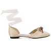 Simina Rhinestone Detail Bow Flat Sandals Women - 2 of 4