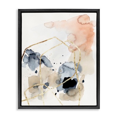 Stupell Industries Abstracted Musical Beats Boho Inspired Design Floating Frame Canvas Art, Black, 17" x 21"