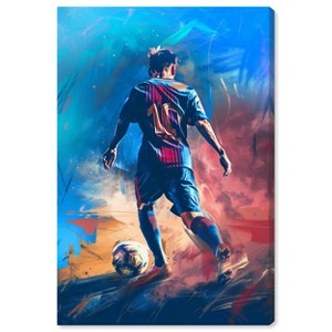 Notoriart Bold and Colorful Soccer Player Soccer Wall Art Unframed - 1 of 4