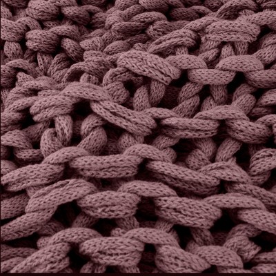 Rosewood Chunky Knit Cozy Acrylic Throw, 50" x 60"