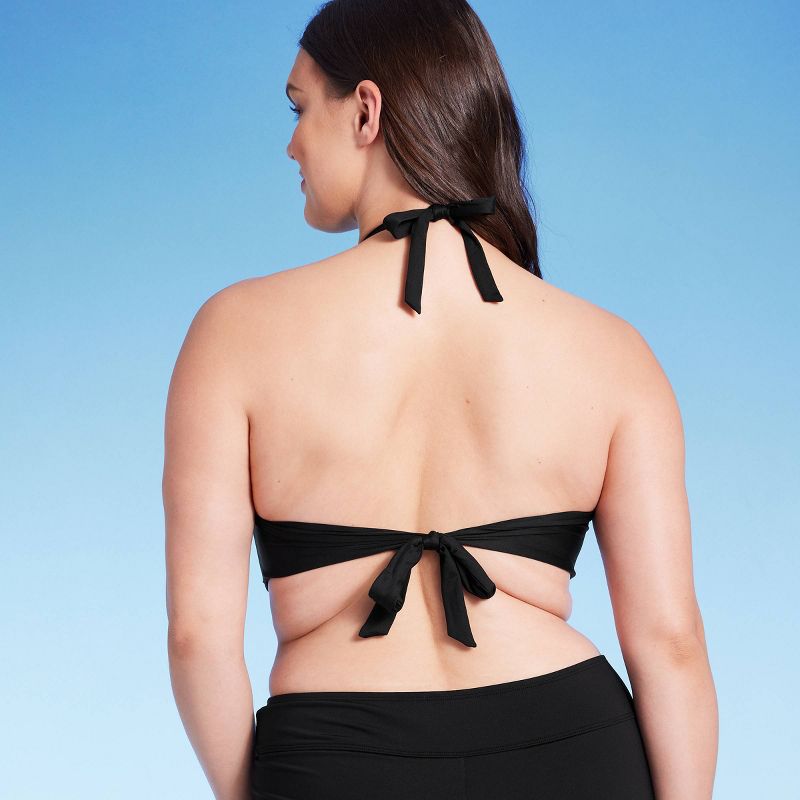 Women's Triangle Bralette Faux Wrap Halter Bikini Top - Shade & Shore™, 6 of 11