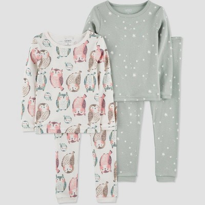 Girls Carter's 3-Piece Cat Unicorn Pajama Set