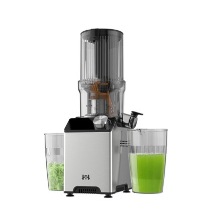 WHUTO Cold Press Juicer,Juicer Machines with 4.35'' Wide Feed Chute,Slow Masticating Juicers Easy to Clean,Silver Knob