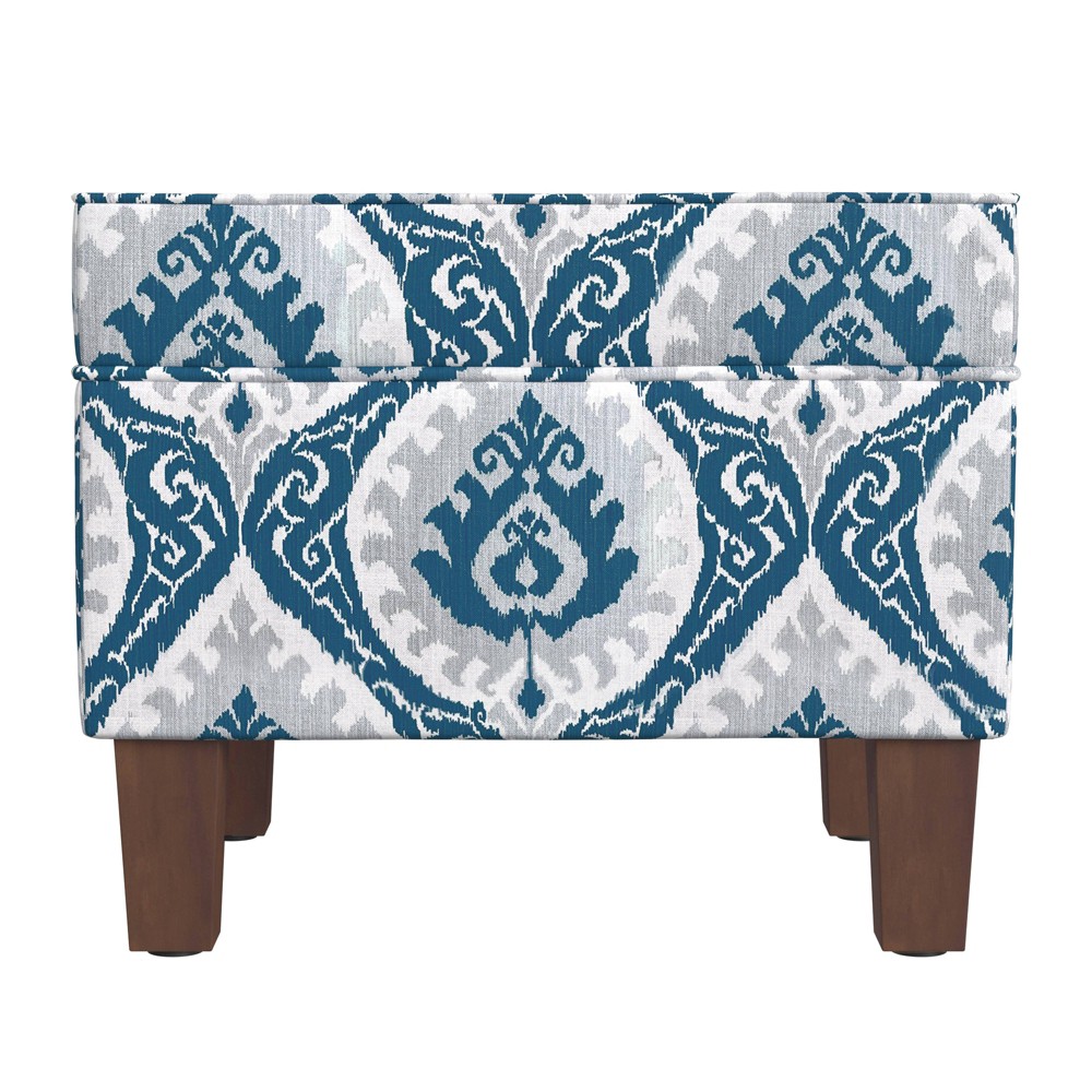 Photos - Pouffe / Bench Medium Storage Ottoman Blue - HomePop