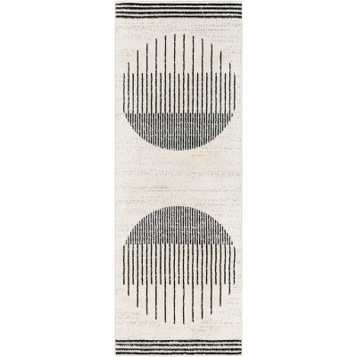Hauteloom Angus Black&White Geometric Area Rug