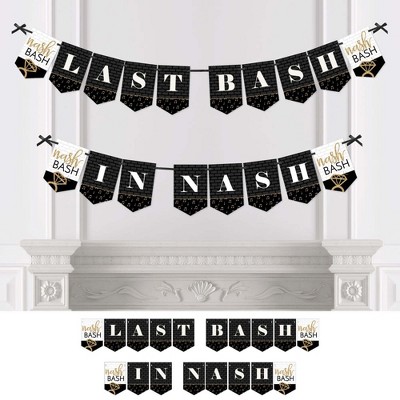 Big Dot of Happiness Nash Bash - Nashville Bachelorette Party Bunting Banner - Party Decorations - Last Bash in Nash