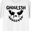 Kids Halloween Ghoulish Face Youth White Short Sleeve Crew Neck Tee - 2 of 3