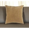 HomeRoots 22" Gold Cotton Velvet Throw Pillow - 2 of 4