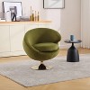 NicBex Velvet Swivel Barrel Accent Chair,Upholstered Swivel Living Room Chairs with Curved Backrest,Cozy Armchair,Accent Chairs for Living Room - 2 of 4
