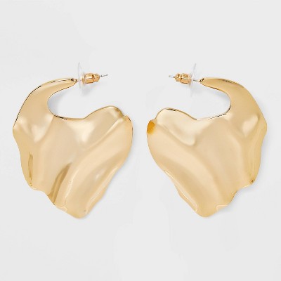 Waved Statement Earrings - A New Day™ Gold