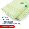 Ultra Soft Solid Pillowcases Set of 4 - Cozy & Breathable 4 Piece Pillow Covers - CGK Linens - 2 of 4