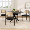 Infurnic Coffee Tables, Modern Dining Table with four sturdy table legs, Round Table for Kitchen or Living Room, Black, 47.2"*47.2"*29.5" - 2 of 4