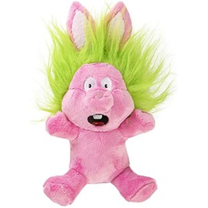 goDog Crazy Hairs Rabbit Silent Squeak Plush Dog Toy, Chew Guard Technology - Pink, Large - 1 of 1