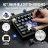 MaseiKar AL75 PRO 75% Wireless Mechanical Gaming Keyboard,BT/2.4G/Wired,PBT Keycaps,Gasket Mounted Hot Swap,Custom RGB Backlight(Black, Blue Grey) - 4 of 4