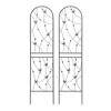 Maggift Patio Decorative Screens, Iron Arch Decoration Garden Trellis, for Outdoor for Climbing Plants Support, Flowerbed, Black, 19.7"*19.7"*86.7" - 3 of 4