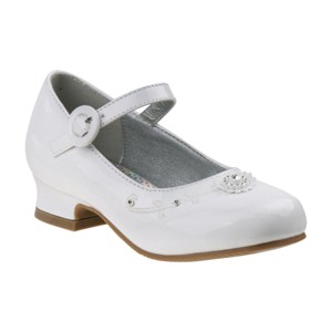 Josmo Girls' Patent Mary Jane Dress Shoes with Adjustable Hook and Loop Closure - Perfect for Weddings, Parties, and Special Occasions (Little Kid) - 1 of 4