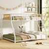Tangkula Metal Bunk Bed Twin Over Full Low Profile Bunkbeds w/ Full Length Safety Guardrail - 2 of 4