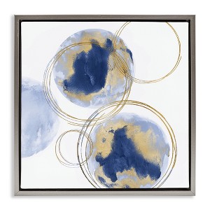 Stupell Industries Golden Rings and Circles Abstraction, 18" x 18" - 1 of 4