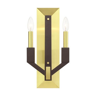 Livex Lighting Beckett 2 - Light Wall Light in  Satin Brass