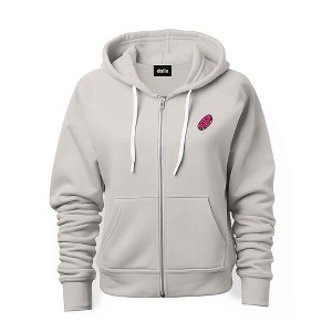 Dalix Donut Embroidered Hoodie Fleece Sweatshirt Zip Front Mens - 1 of 4