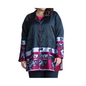 Women's Plus Size Reversible Raincoat - On The Plus Side - 1 of 4