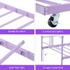 Twin Daybed with Trundle, Metal Twin Size Daybed with Pullout Trundle 6 Casters, Steel Slat Support Sofa Bed for Living Room, Bedroom, Guest Room - 4 of 4