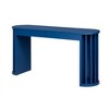 HDZNVF 59-inch Long Console Table, Oak Veneer Sofa Table, Curved and Straight Line Design, Navy Blue - 4 of 4