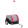 VidaXL Bike Trailer Black and Red 99.2 lb Iron - 2 of 4