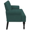 vidaXL Bench with Backrest Dark Green 47.2 in.x24.4 in.x29.7 in. Fabric - 4 of 4