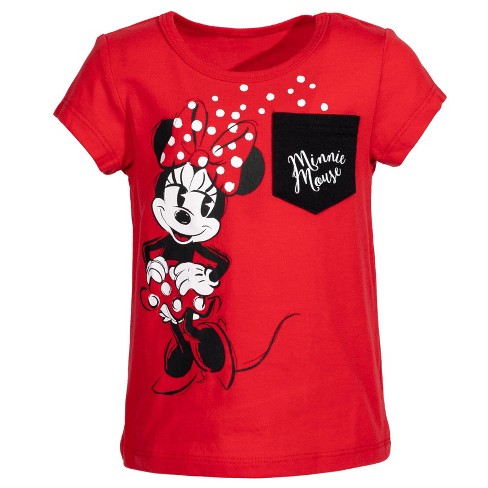 Disney Minnie Mouse Infant Baby Girls Graphic T-shirt & Leggings Red/black  18 Months : Target