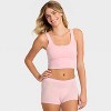 Women's Modal Blend Cropped Tank Top - Auden™ - 3 of 4