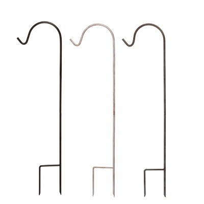 Transpac Small Metal Shepherds Hook Y/S Set of 3 Spring Home Decorations