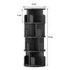 4 Tier Rotating Bookshelf Tower, 360° Kids & Adults Display Spinning Wooden Narrow Bookcase - 2 of 4