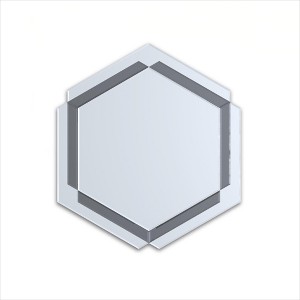 Vynxaria 28 in. Wx31 in. H inches Wall-Mounted Silver Decorative Round Wall Mirror for Home, Living Room, Bedroom, Entryway - 1 of 4