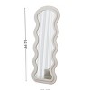 Full Length Wavy Floor Mirror with Stand, Decorative Wall Mirror for Bedroom, Dressing Room, Modern Framed Mirror-The Pop Home - 2 of 4