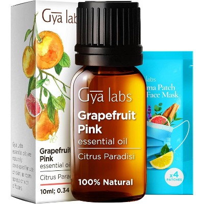 Gya Labs Grapefruit Essential Oil 0.34 Fl Oz - 100% Pure Natural Zesty Refreshing Scent