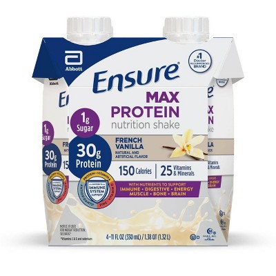 Ensure Max Protein Nutritional Shake - Vanilla - 4ct/44 fl oz