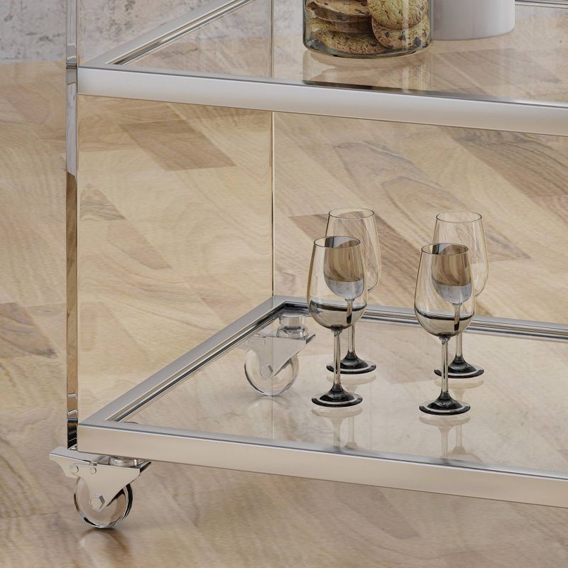 Yves Acrylic Bar Trolley Clear - Christopher Knight Home, 4 of 6