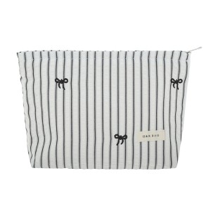 Unique Bargains Lightweight Clutch Plaid Bow Embroidery Makeup Bag 1 Pc - 1 of 4