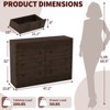 Fluted 6 Drawer Dresser, 47" Wide 6 Chest of Drawers with Double Waveform Fluted Panel, Wooden Storage Cabinet for Bedroom Living Room Nursery - 2 of 4